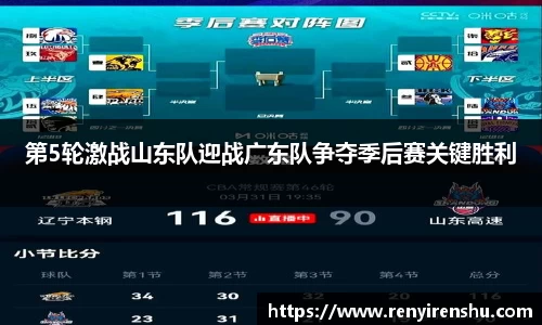 第5轮激战山东队迎战广东队争夺季后赛关键胜利